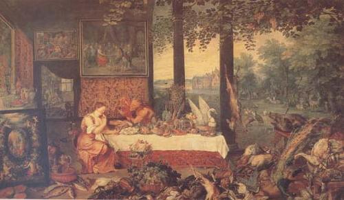 BRUEGHEL, Jan the Elder Sense of Taste (mk14) china oil painting image